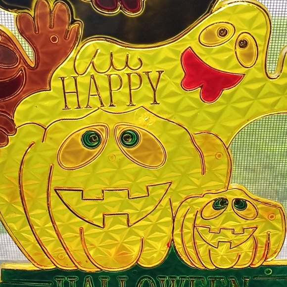 Vintage Pumpkin Time KMart Halloween Suncatcher - Picture 6 of 9